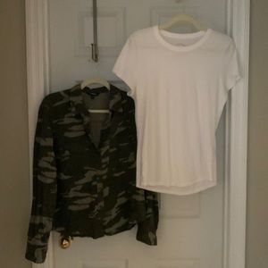 Express camo long sleeve shirt with Inc t-shirt